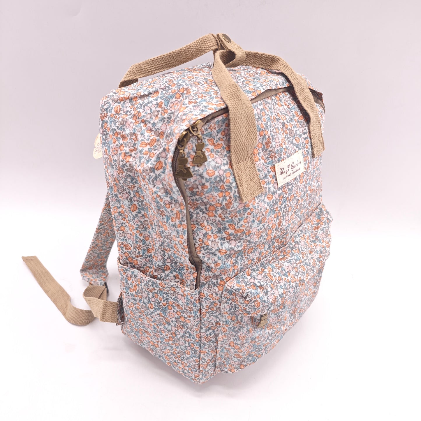 Mochila impermeable de flores