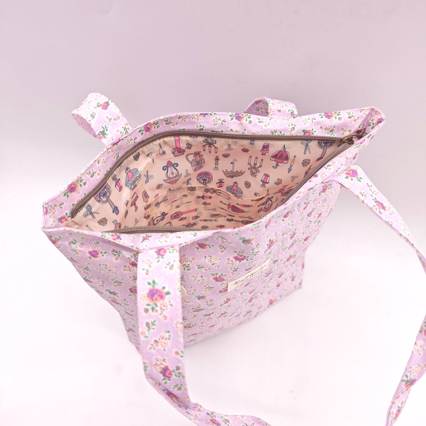 Bolso de hombro impermeable de flores