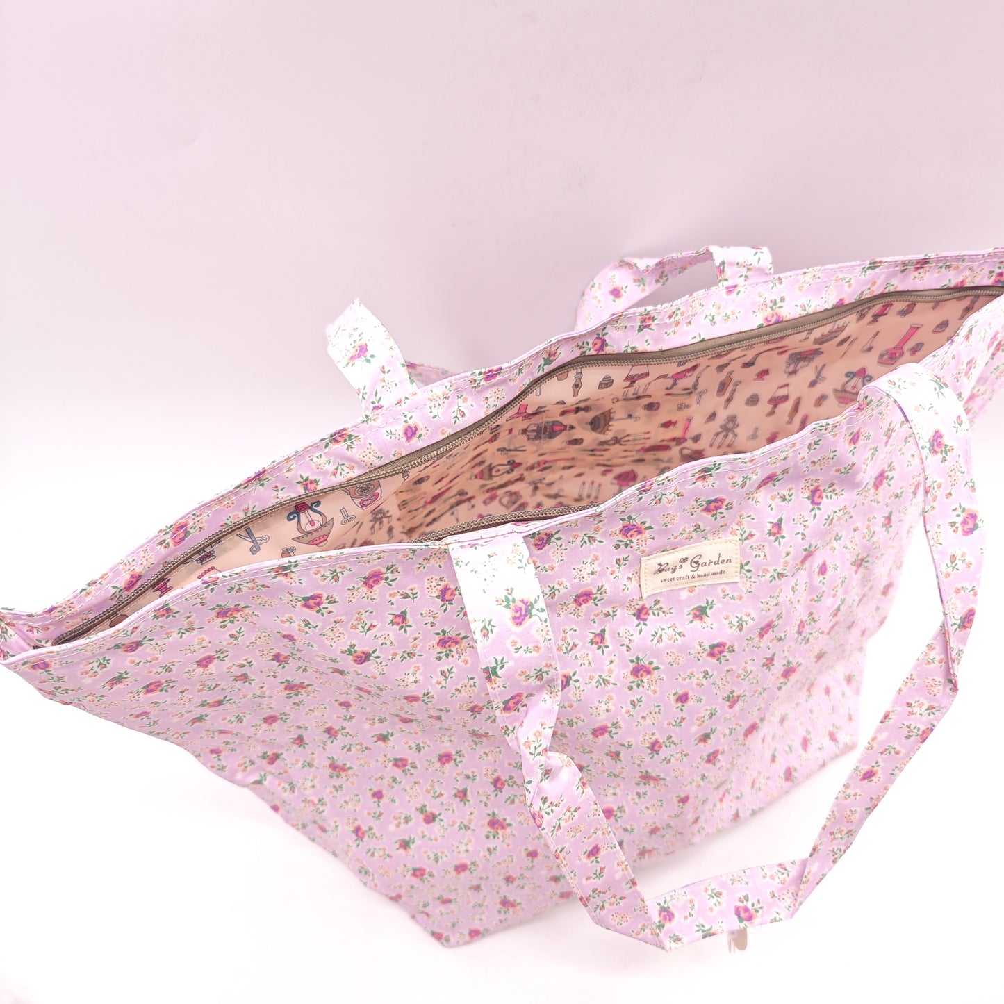 Bolso de playa impermeable de flores