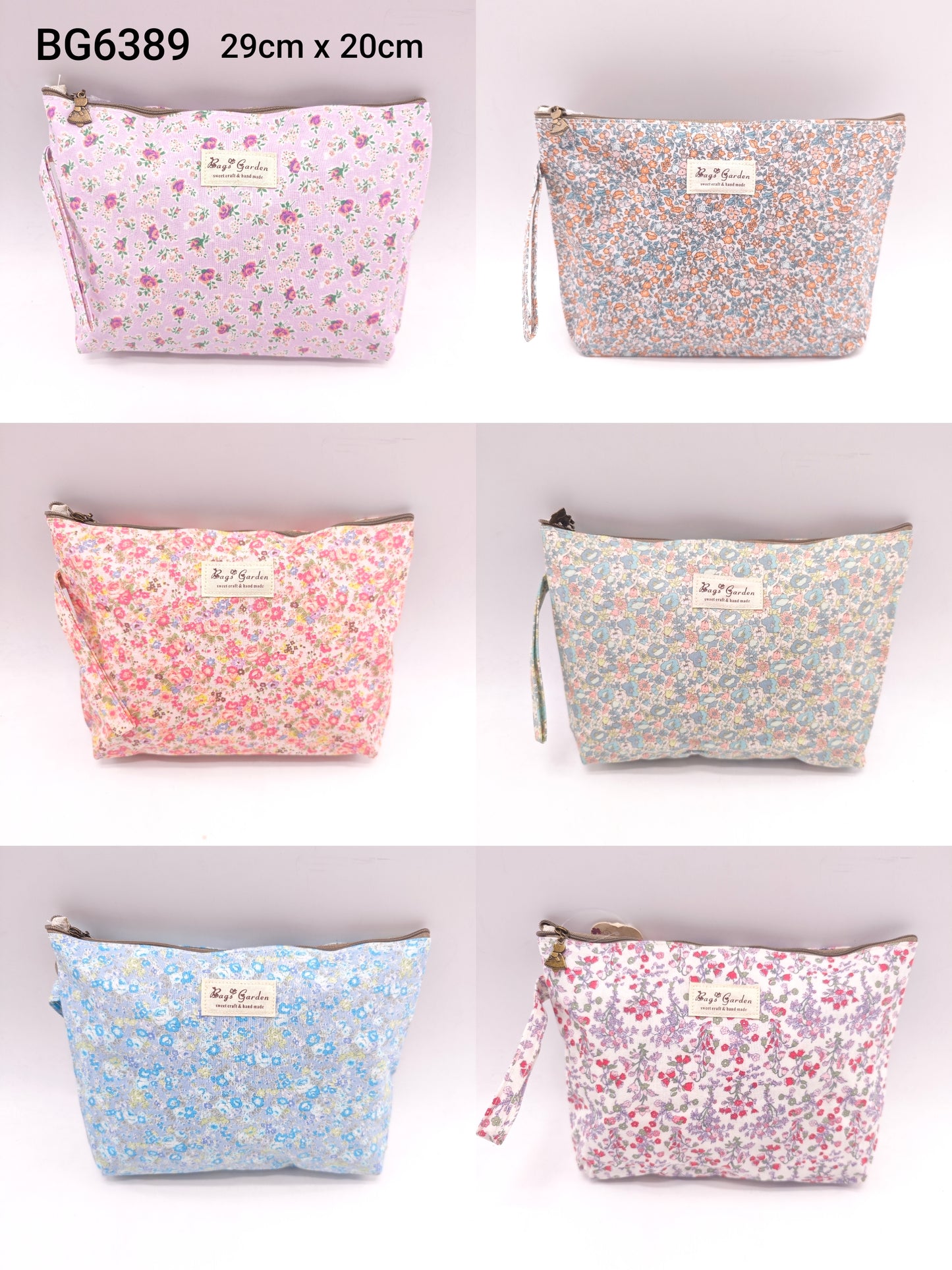 Neceser grande impermeable con flores