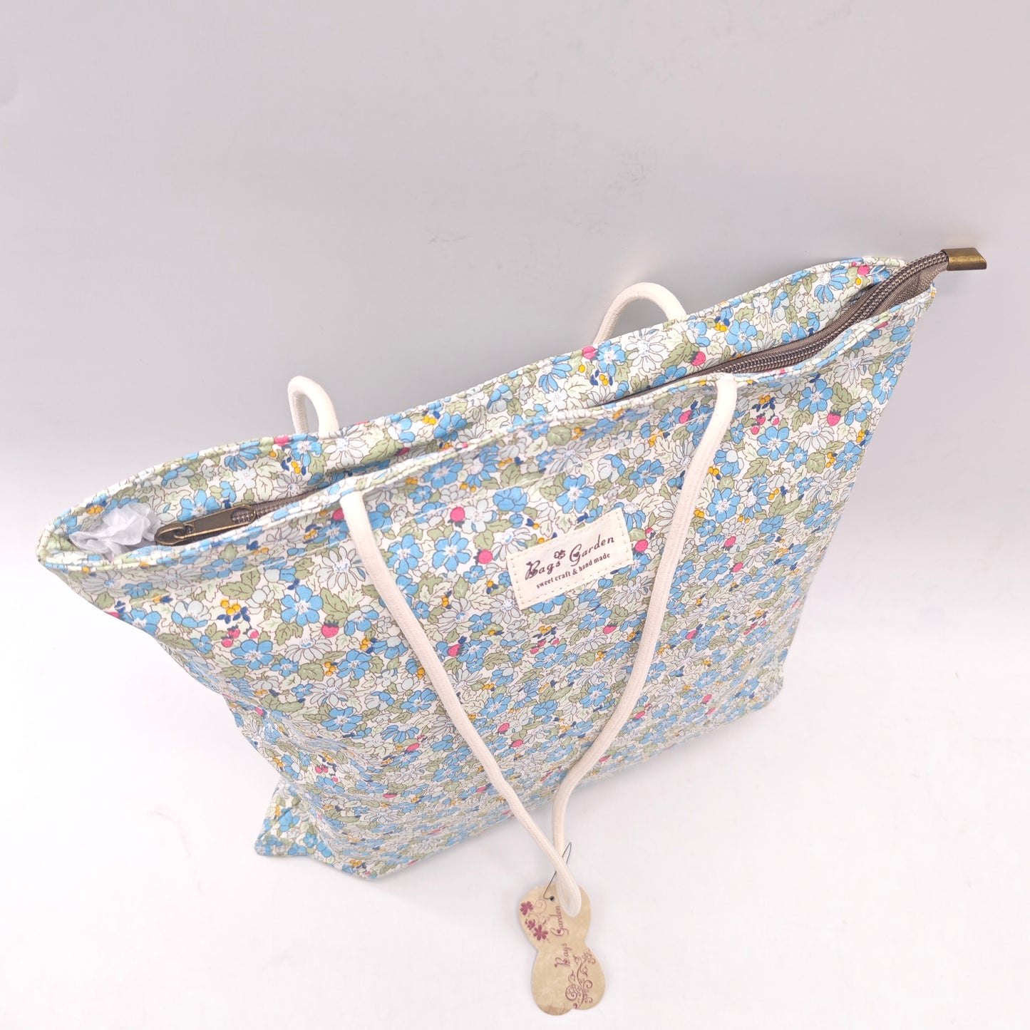 Bolso de Hombro Floral de Algodón