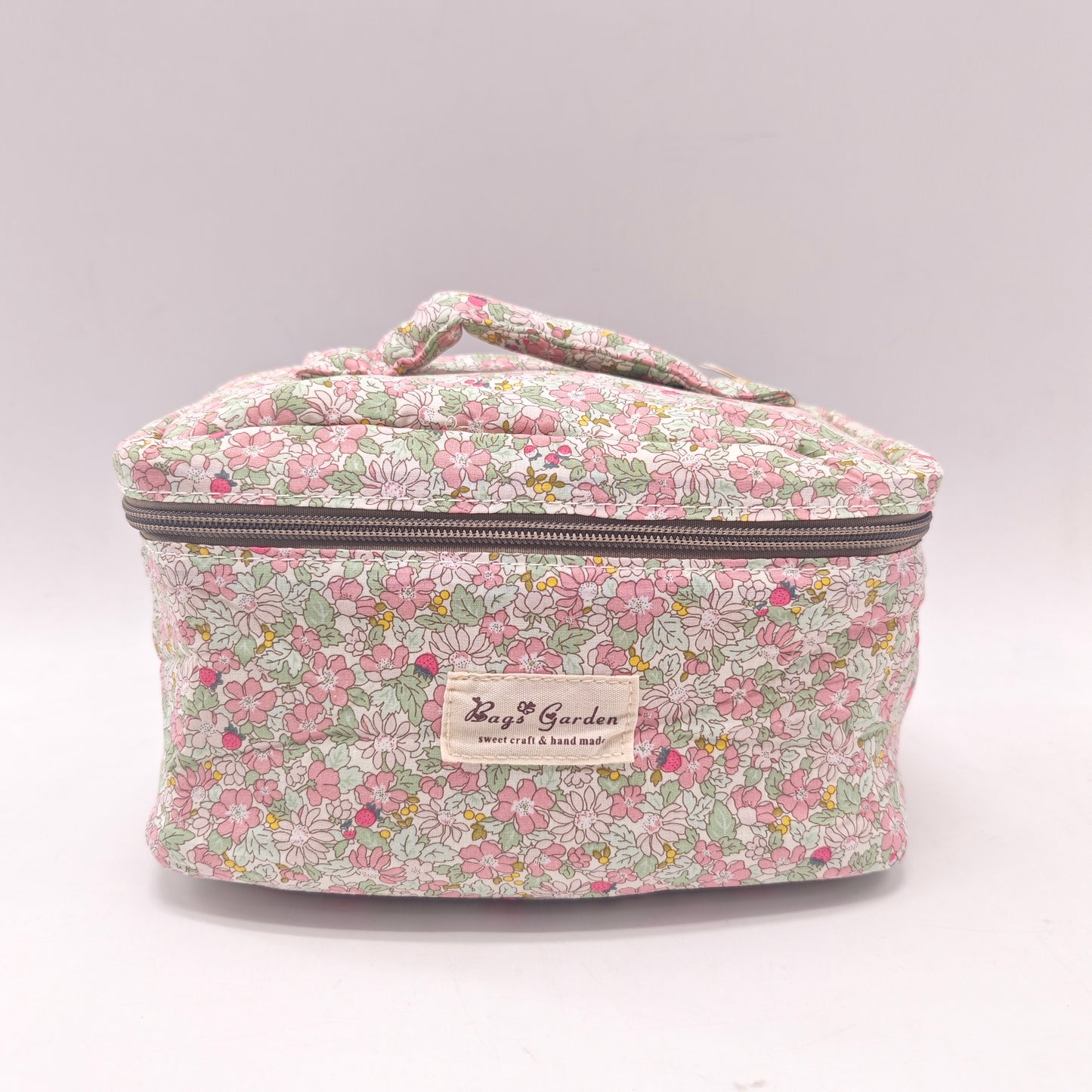 Bolso de Maquillaje Floral de Algodón