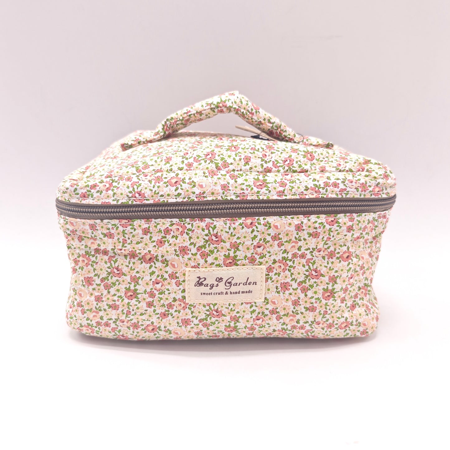 Bolso de Maquillaje Floral de Algodón