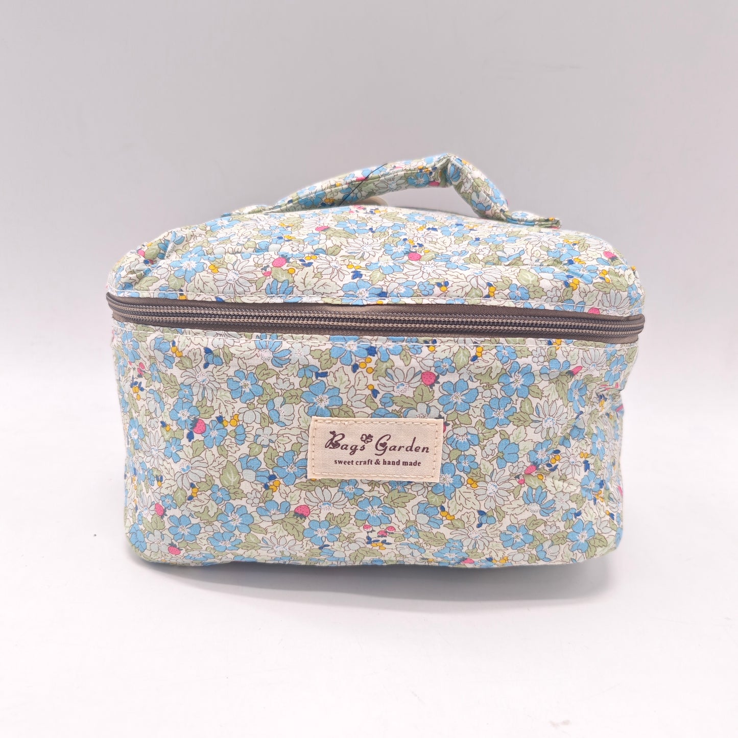 Bolso de Maquillaje Floral de Algodón
