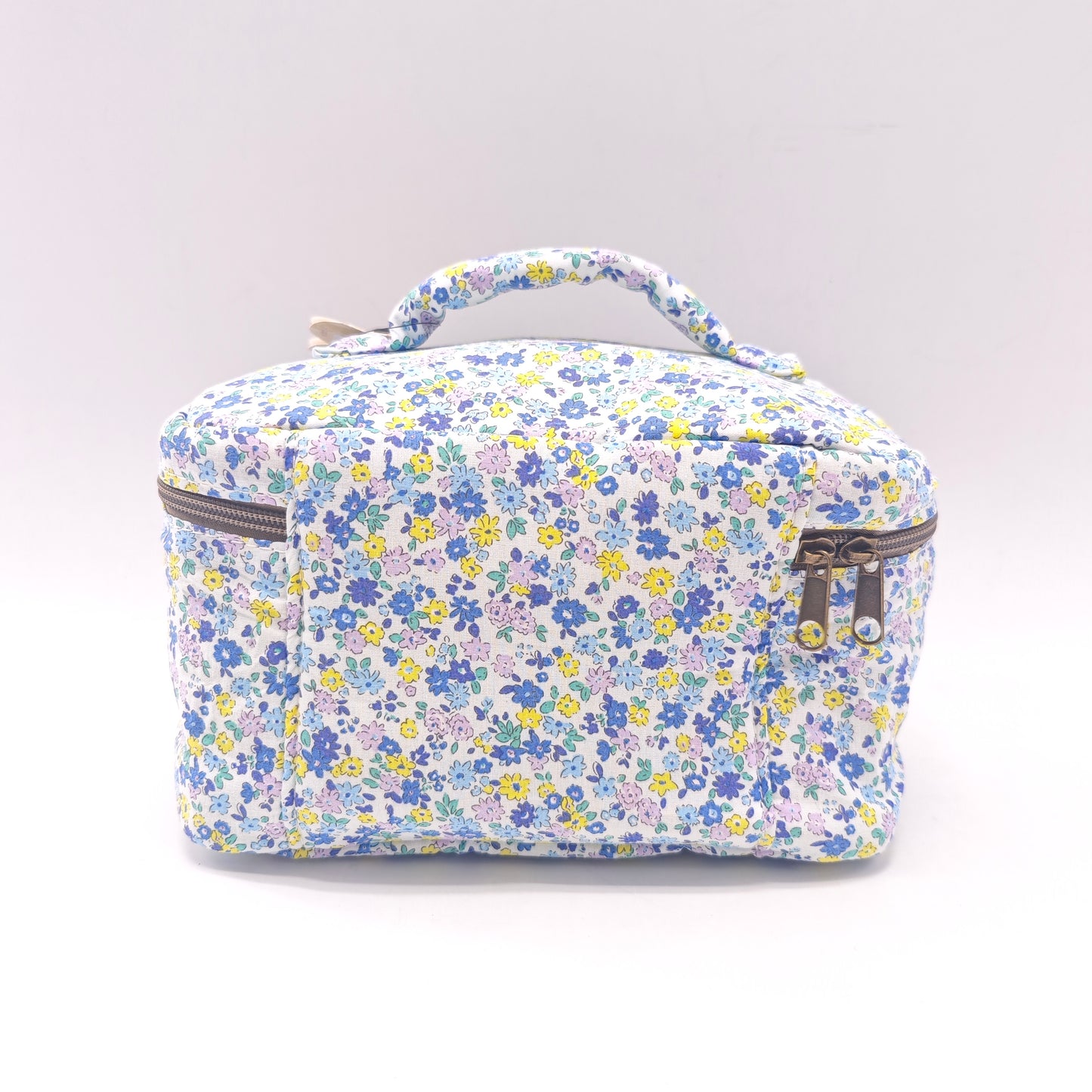 Bolso de Maquillaje Floral de Algodón