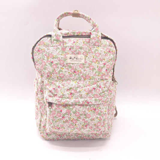 Mochila de Algodón con Estampado Floral