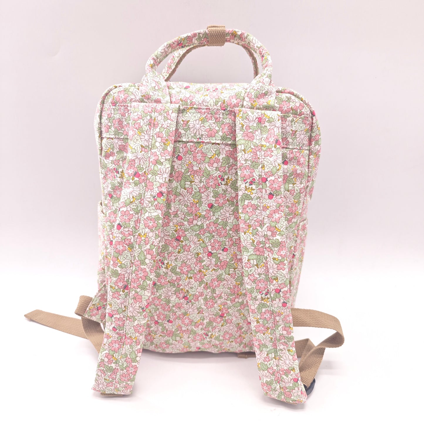 Mochila de Algodón con Estampado Floral