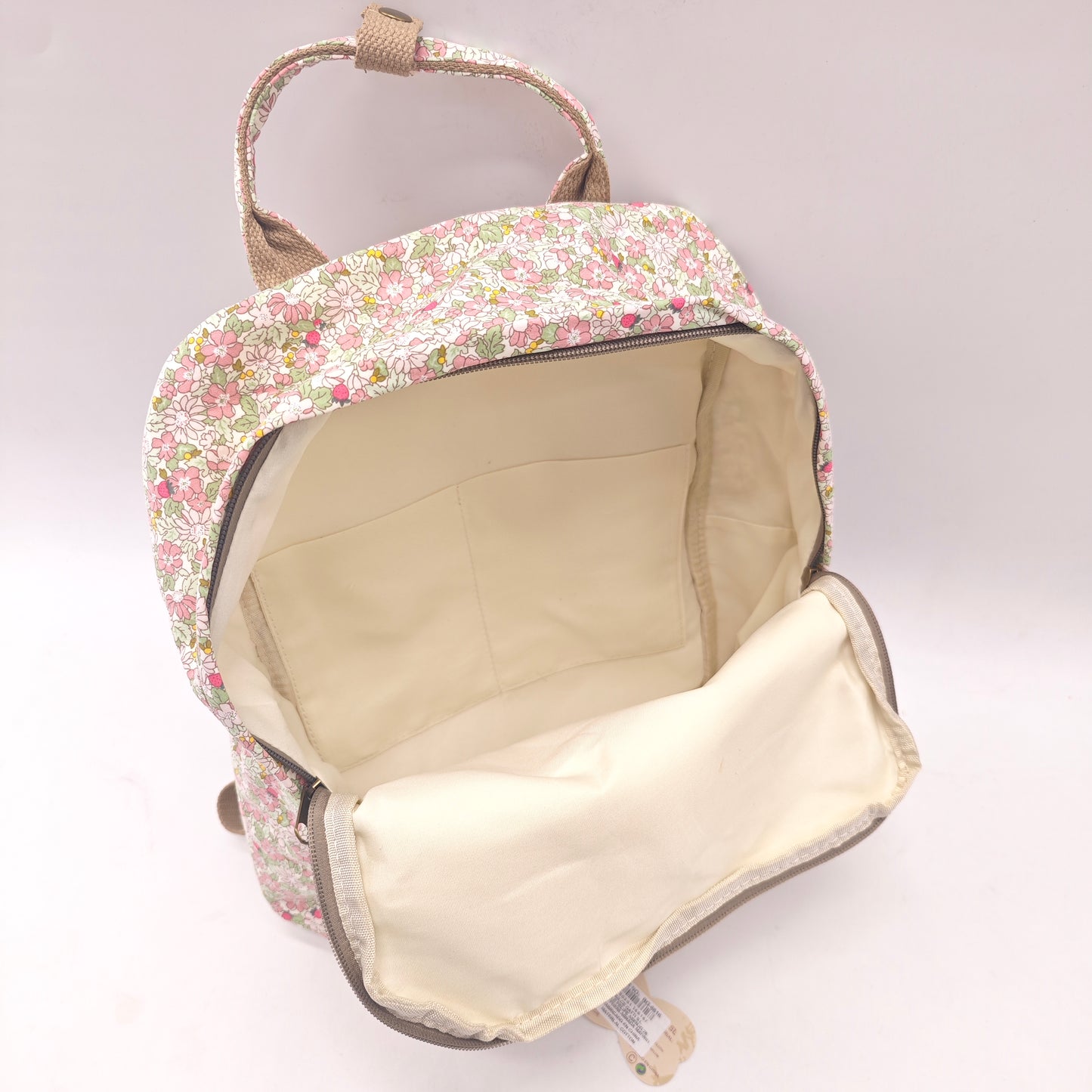 Mochila de Algodón con Estampado Floral