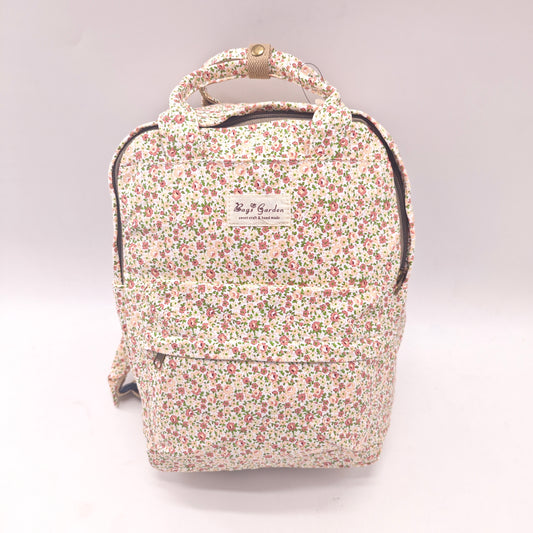 Mochila de Algodón con Estampado Floral