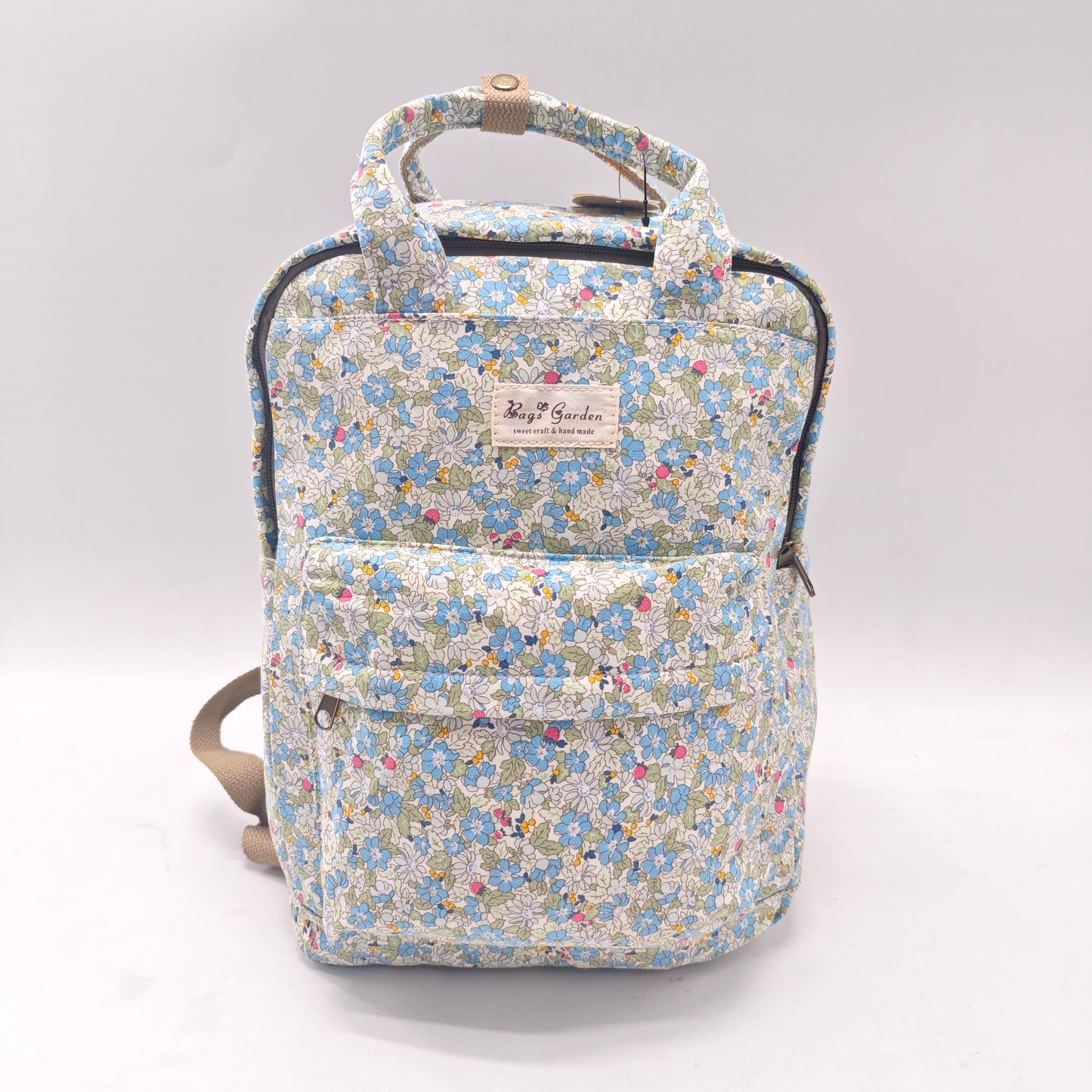 Mochila de Algodón con Estampado Floral