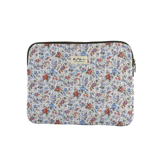Funda acolchada de algodón con estampado floral – iPad y tablets hasta 13"