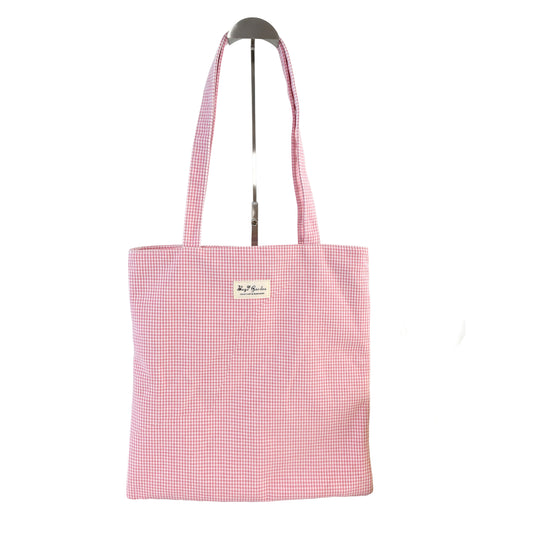 Bolso de hombro de algodón mini Vichy con cremallera – Ligero y práctico