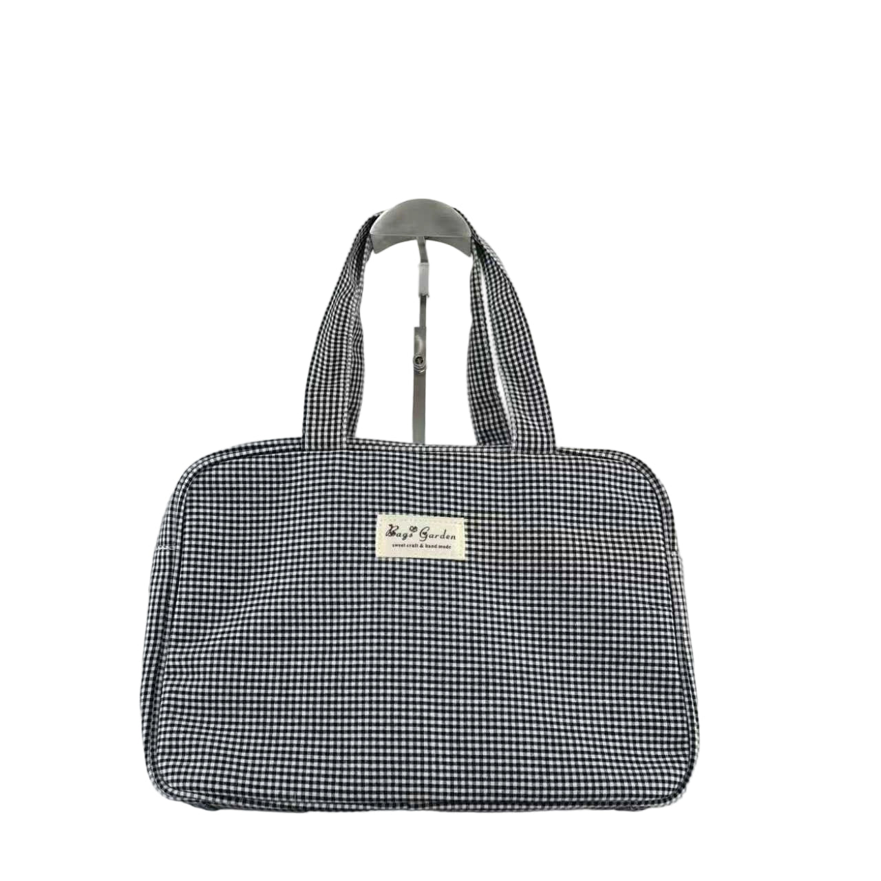 Bolso de mano de algodón mini Vichy
