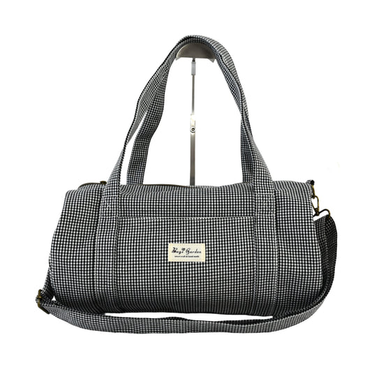 Bolso Barrel de Algodón con Mini Vichy – Estilo y funcionalidad