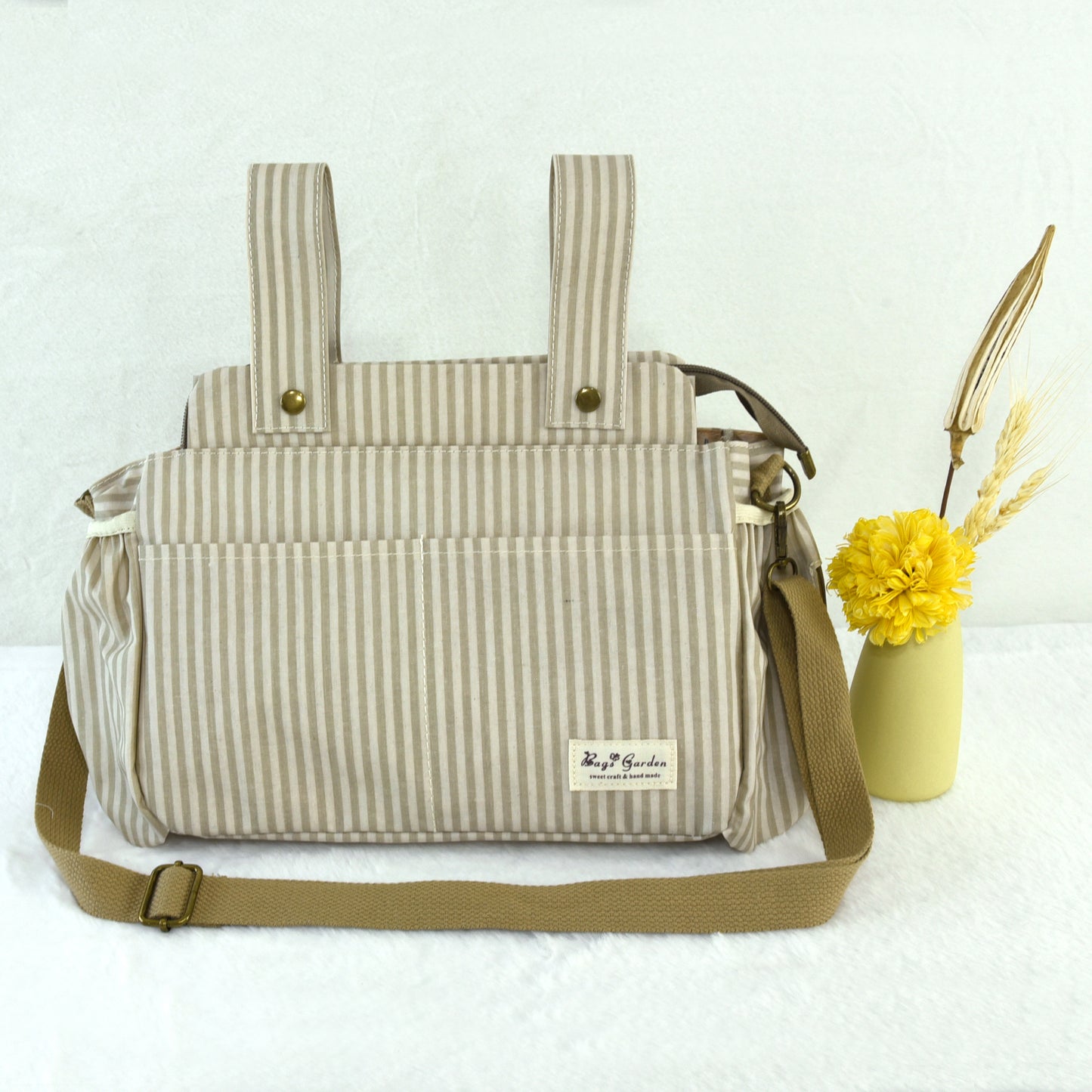 Organizador de Carrito de Bebé Impermeable con rayas