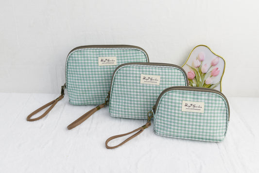 Set de 3 neceseres impermeables Vichy