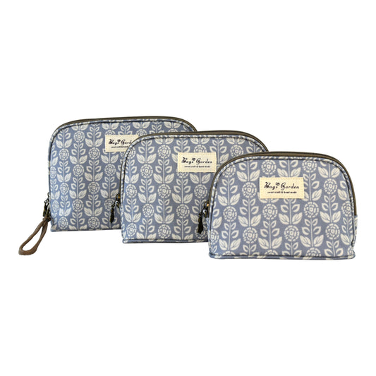 Set de 3 neceseres impermeables botánicos