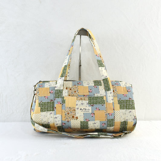 Bolso Barrel Patchwork Floral Algodón