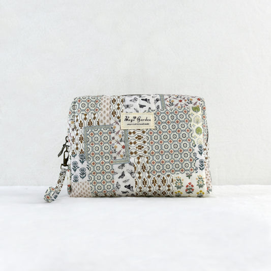 Neceser grande Patchwork Floral Algodón