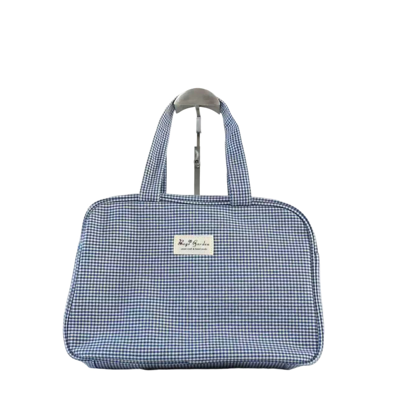 Bolso de mano de algodón mini Vichy