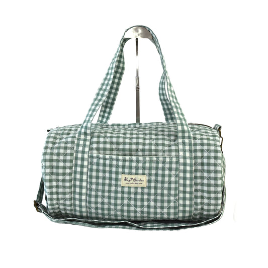 Bolso Barrel de Algodón con Vichy Grande