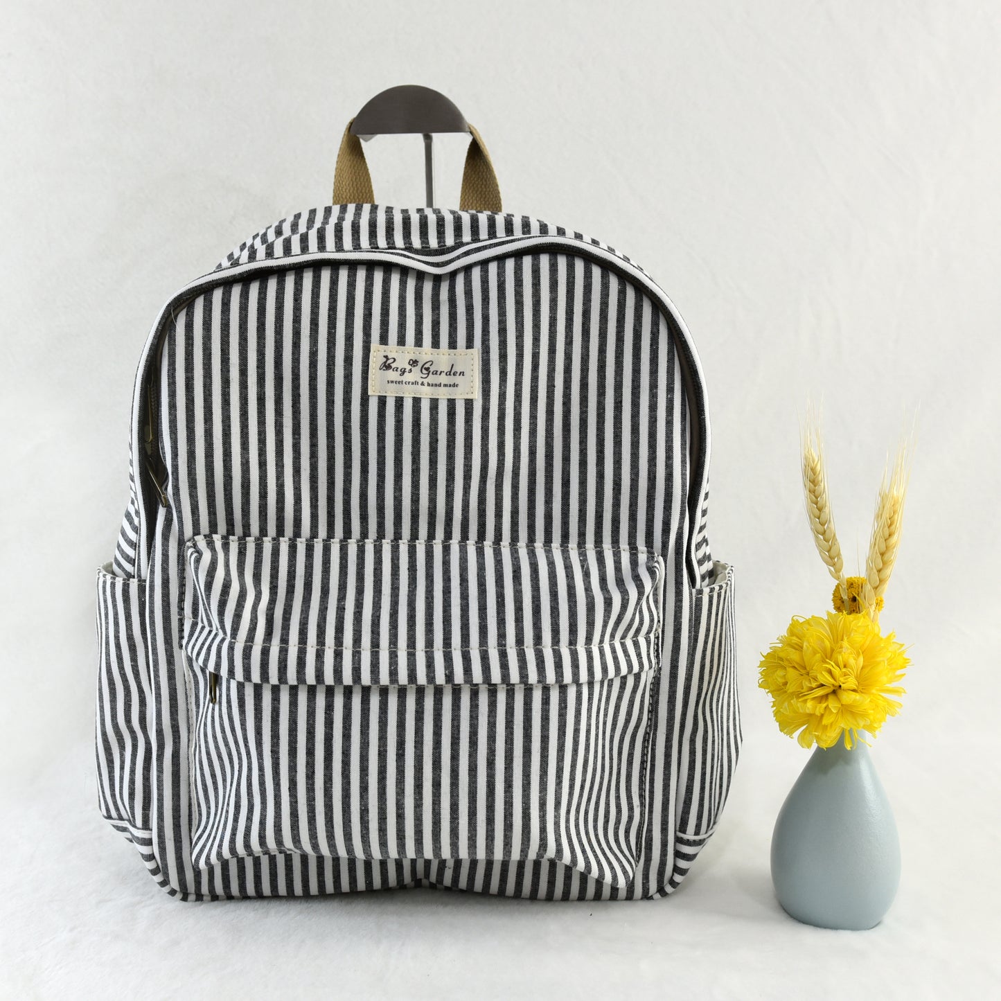 Mochila de algodón rayas