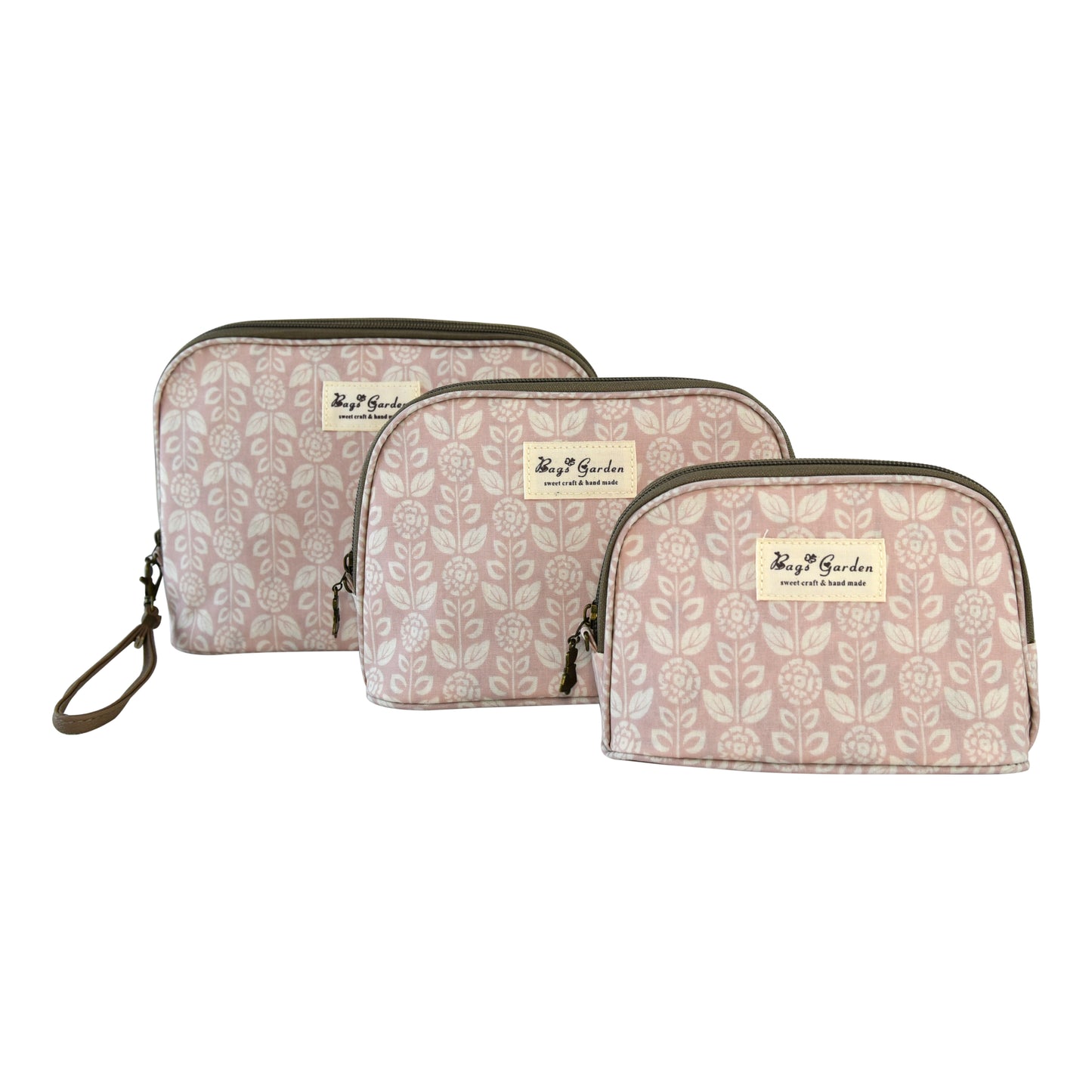 Set de 3 neceseres impermeables botánicos