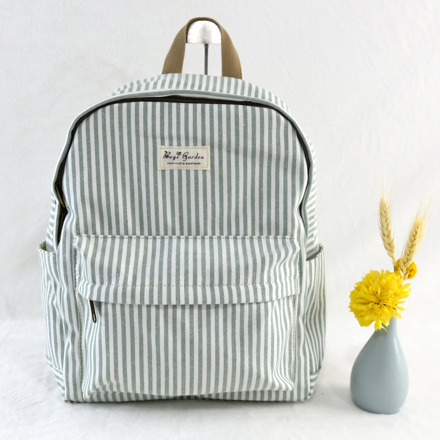 Mochila de algodón rayas
