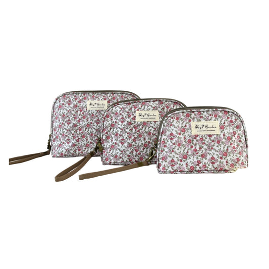 Set de 3 neceseres impermeables flores – Bolsas de aseo multiusos