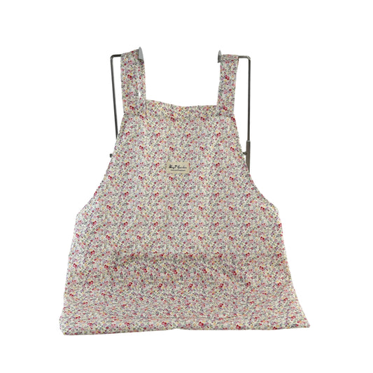 Delantal de algodón floral para cocina y manualidades