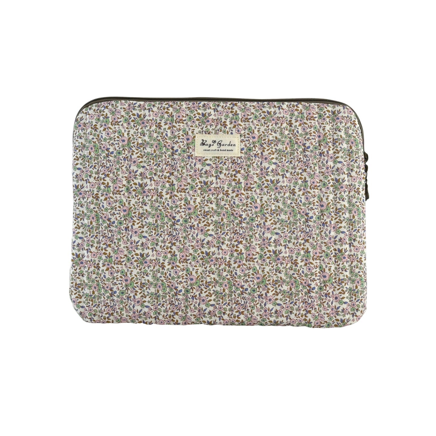 Funda acolchada de algodón con estampado floral – iPad y tablets hasta 13"