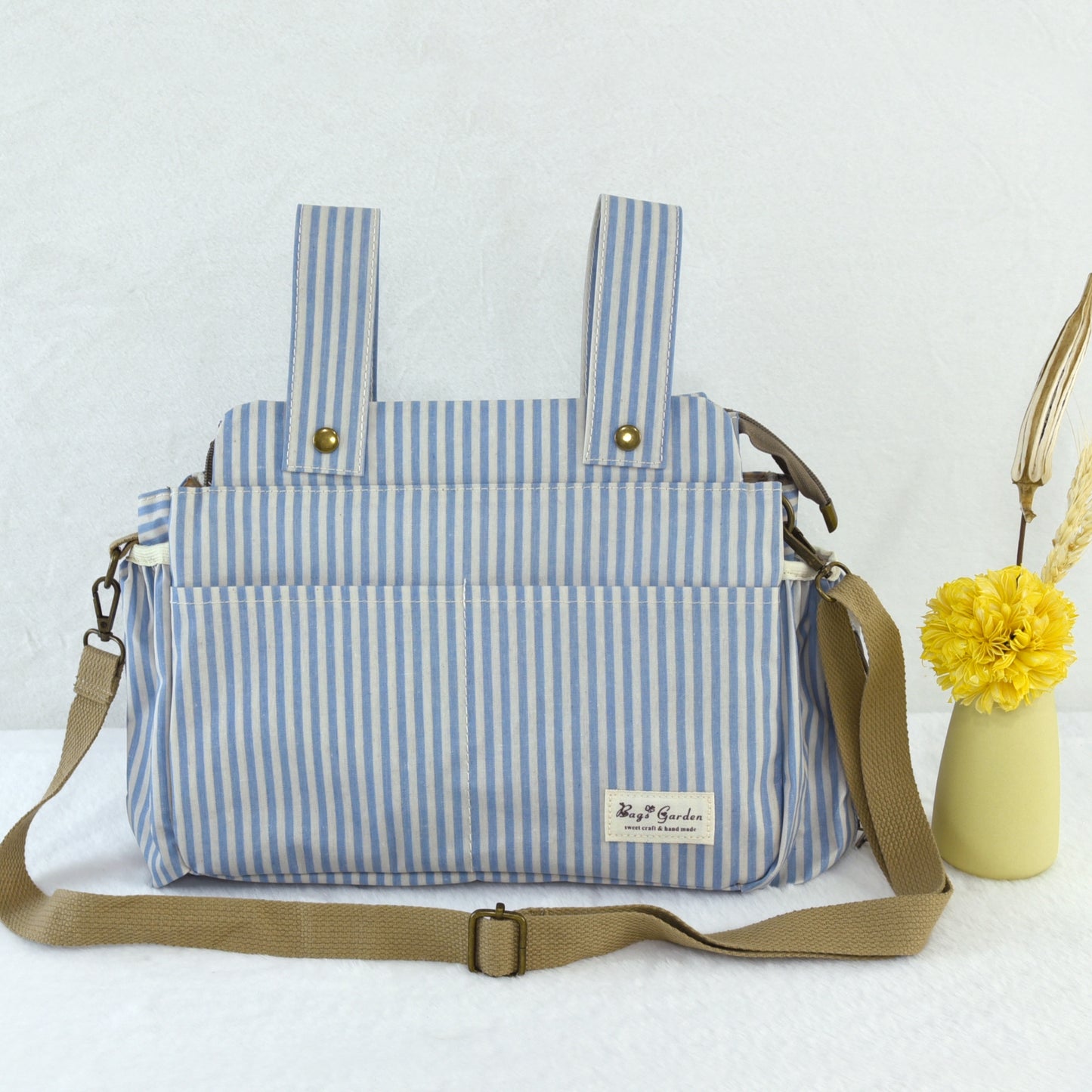 Organizador de Carrito de Bebé Impermeable con rayas