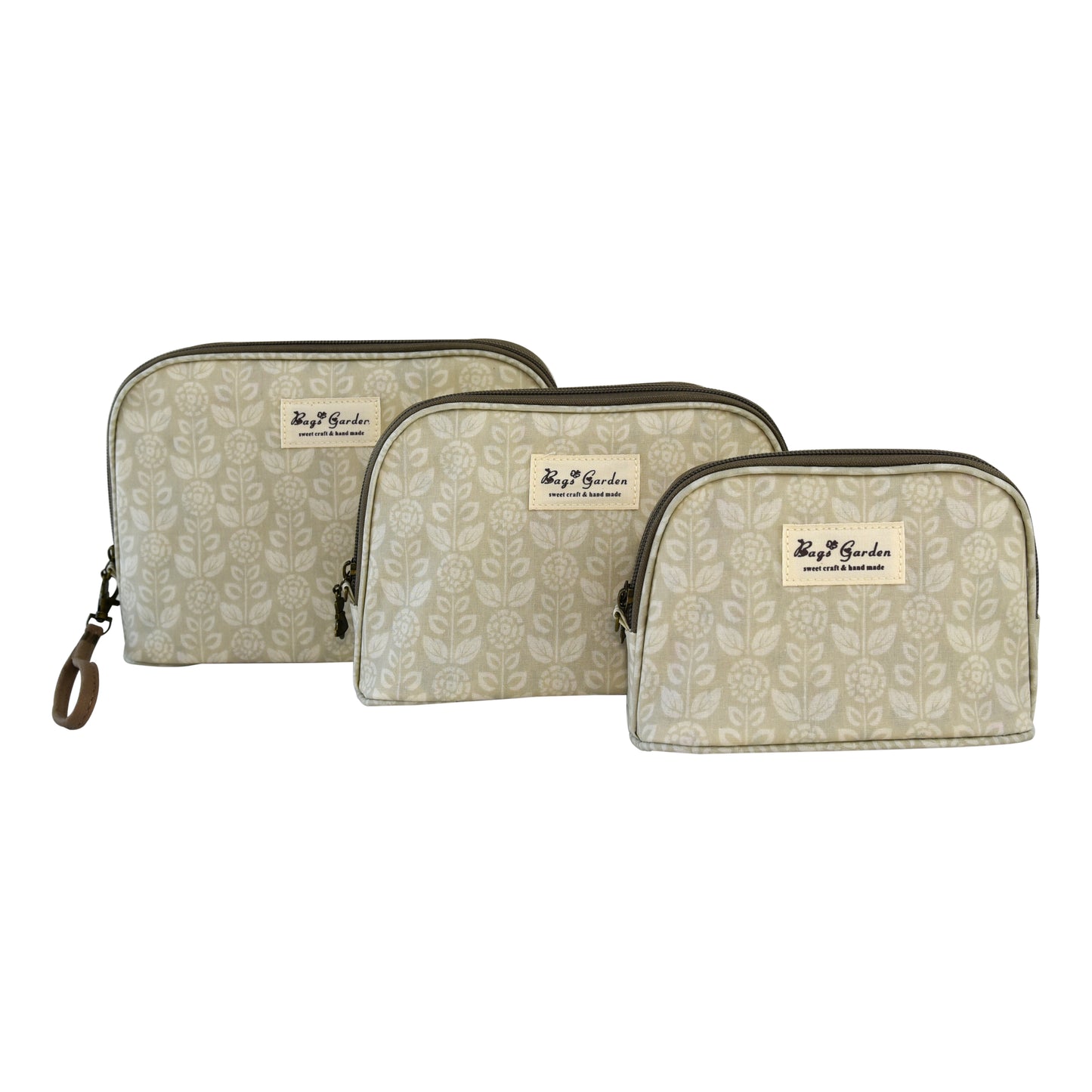 Set de 3 neceseres impermeables botánicos