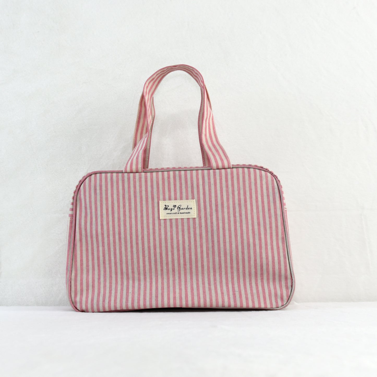 Bolso de mano impermeable a rayas rectangular