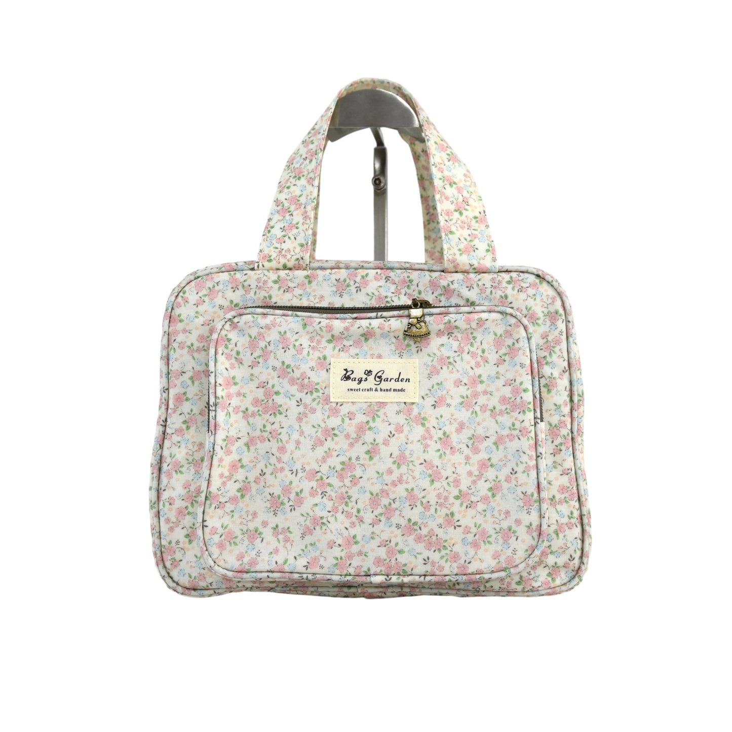 Neceser grande colgable impermeable de flores