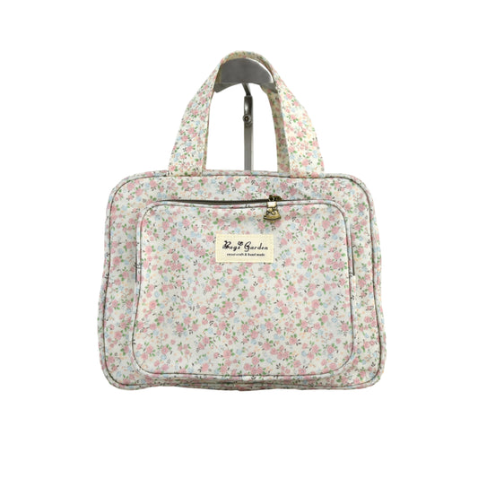 Neceser grande colgable impermeable de flores