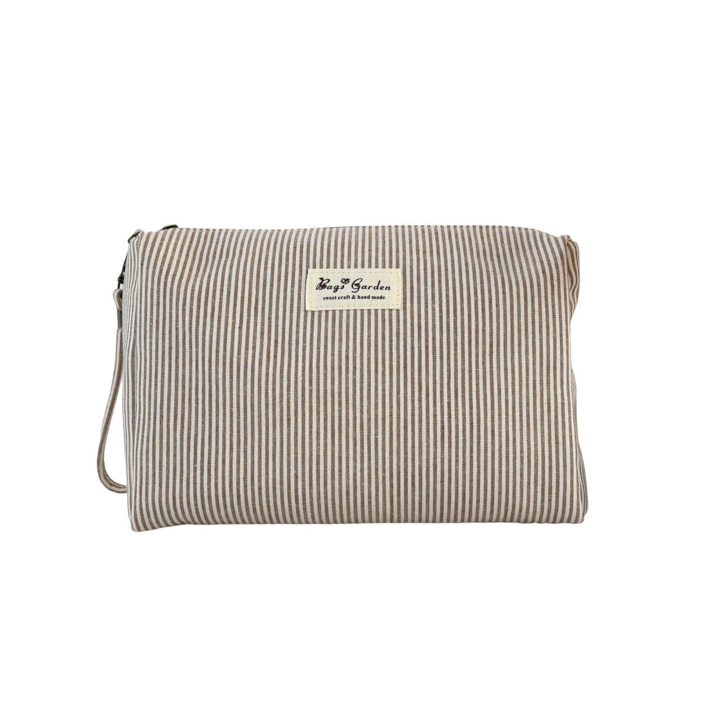 Neceser de algodón mini rayas con asa lateral desmontable – Bolsa de viaje multiusos