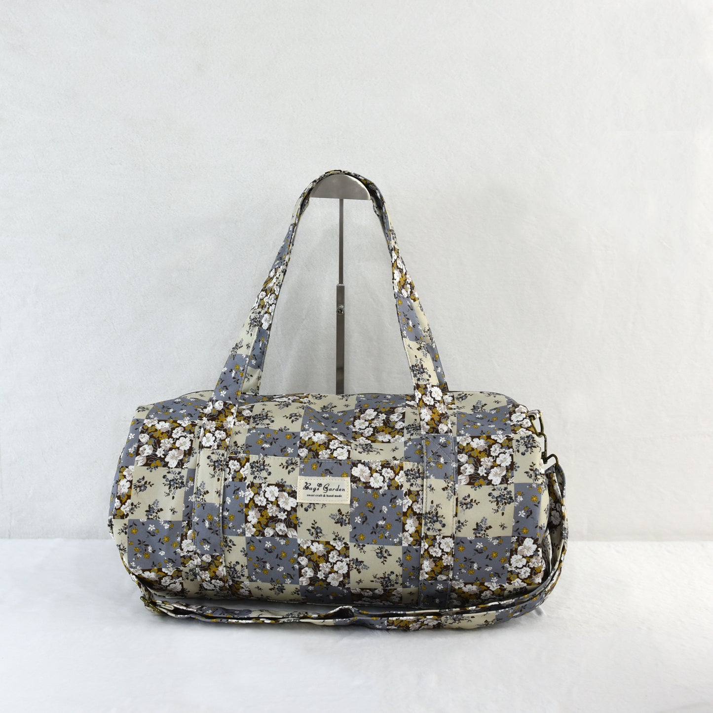 Bolso Barrel Patchwork Floral Algodón