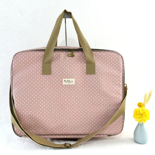 Large waterproof polka dot maternity suitcase