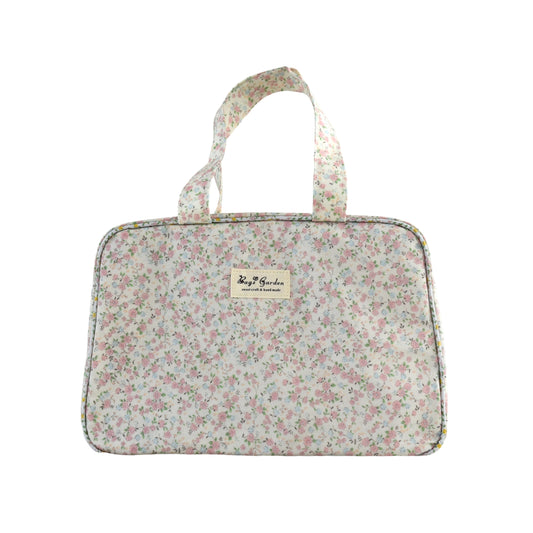 Bolso de mano impermeable con flores rectangular
