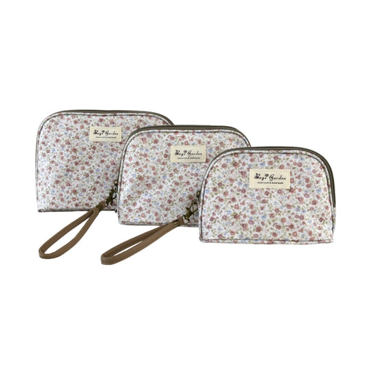 Set de 3 neceseres impermeables flores – Bolsas de aseo multiusos