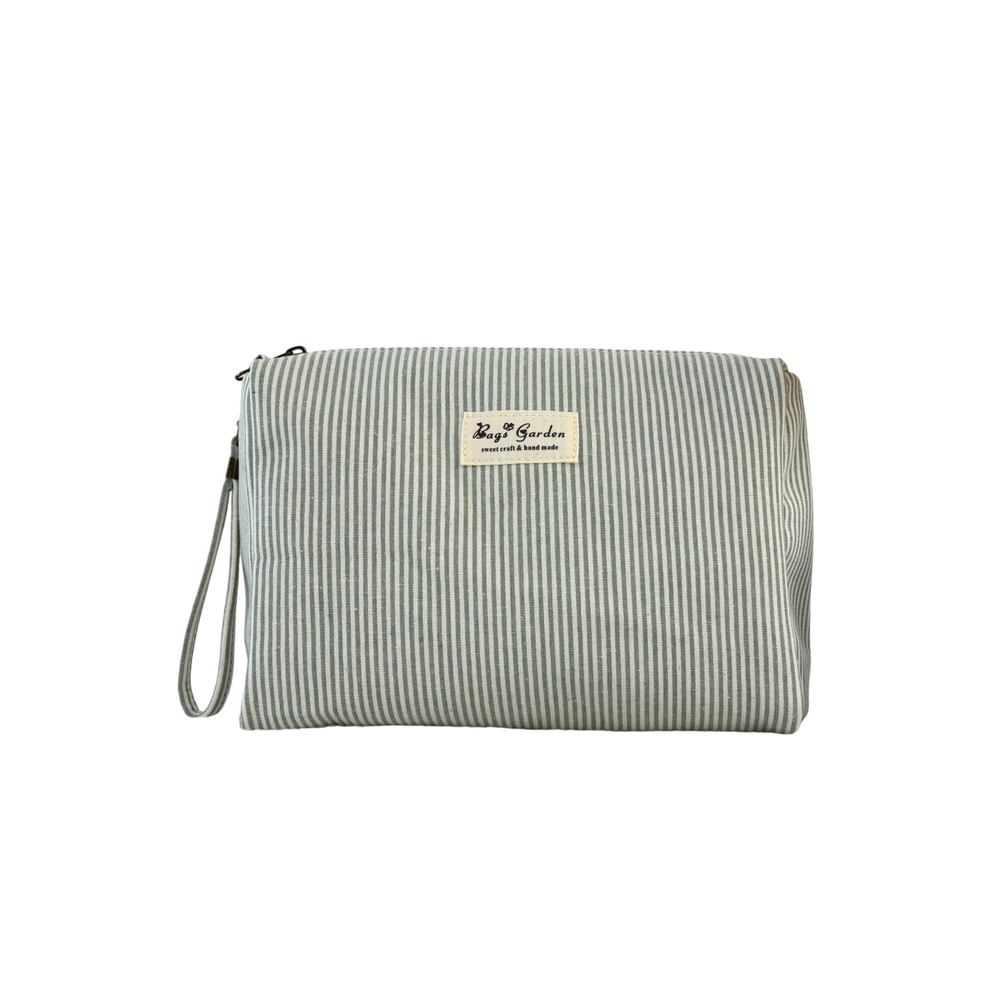 Neceser de algodón mini rayas con asa lateral desmontable – Bolsa de viaje multiusos
