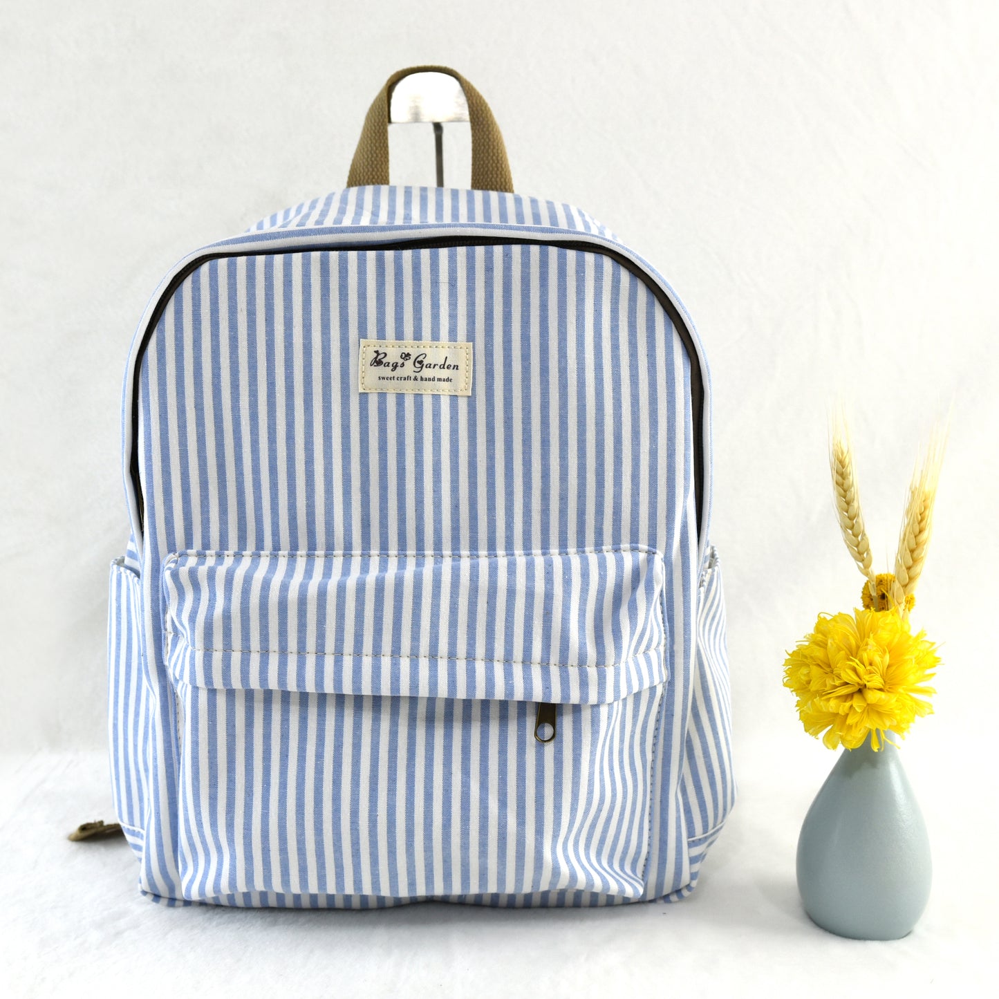 Mochila de algodón rayas