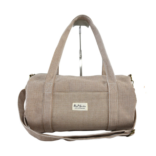 Bolso Barrel de Algodón con Mini Vichy – Estilo y funcionalidad