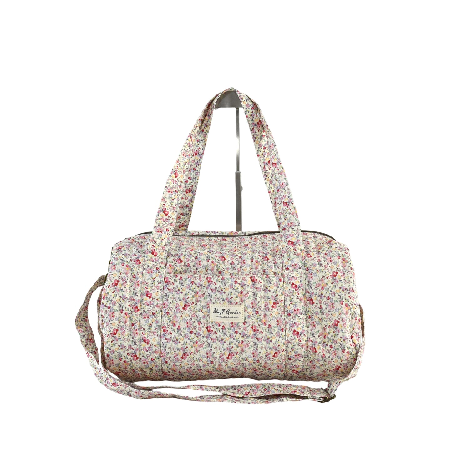 Bolso barrel de algodón floral