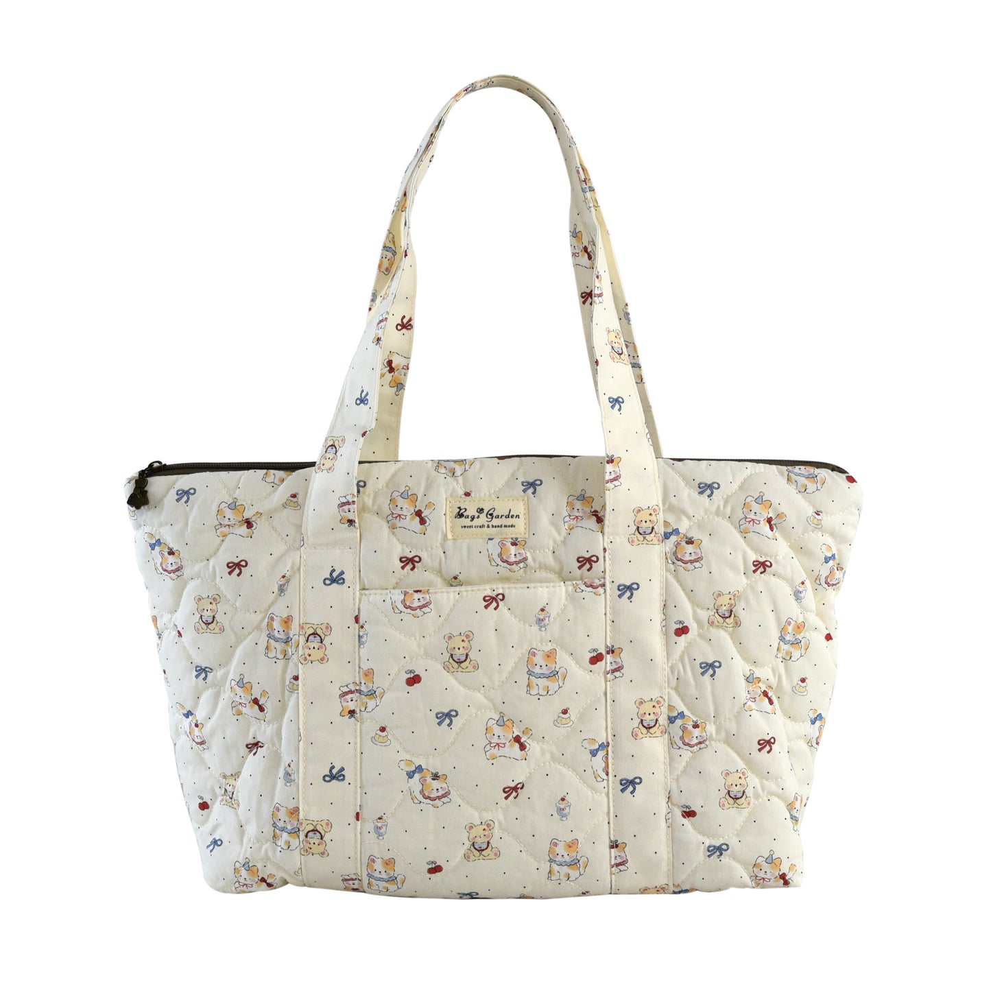 Bolso de hombro acolchado Cartoon Algodón