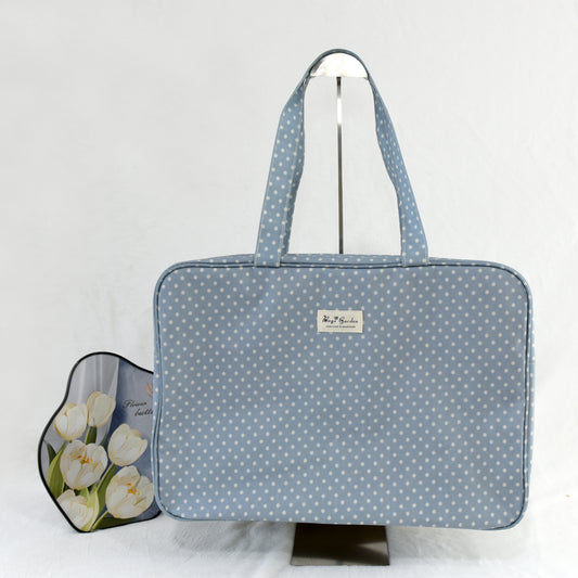 Large polka dot waterproof suitcase