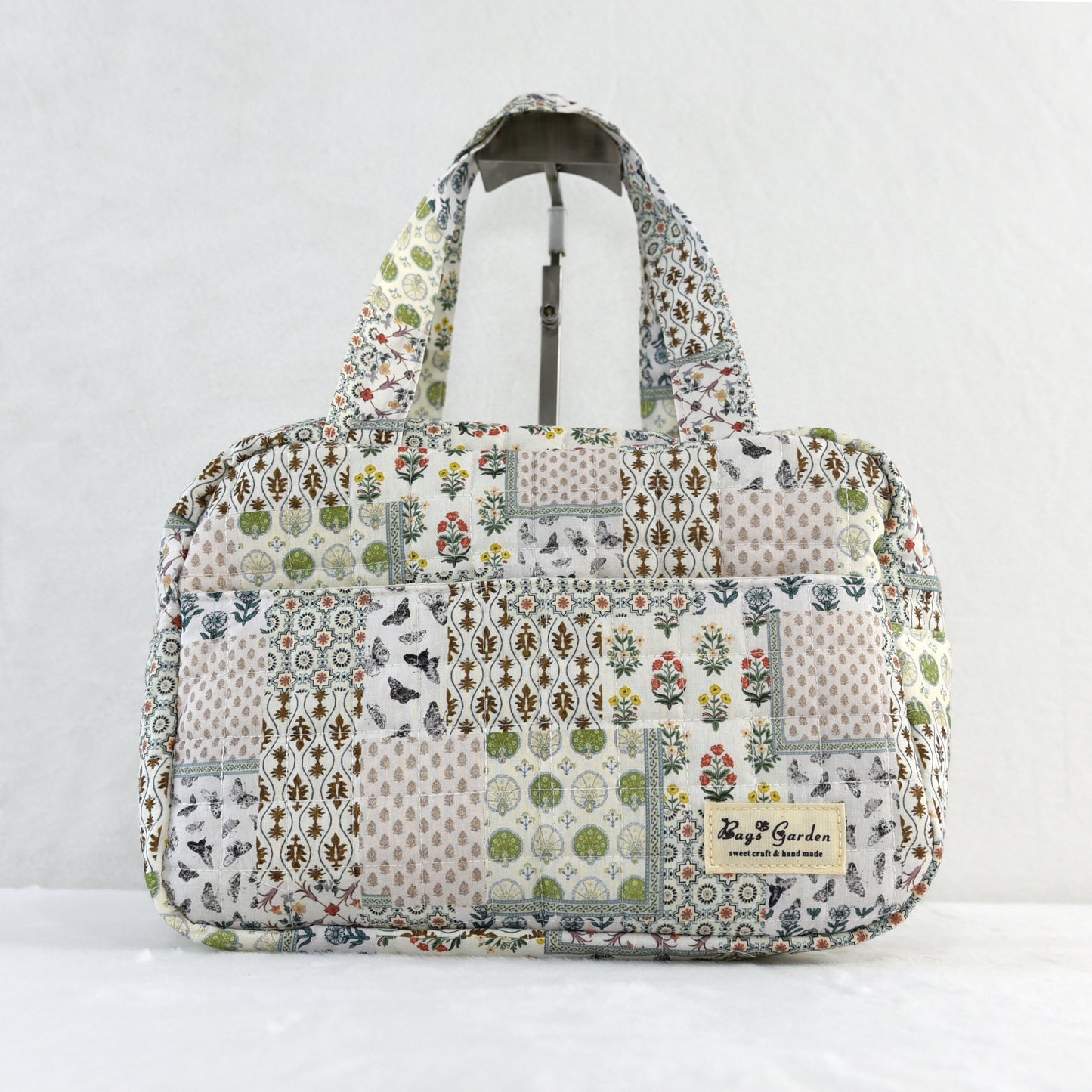 Bolso de Mano Patchwork Floral Algodón