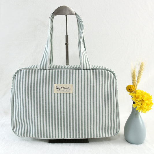Bolso de mano de algodón rayas