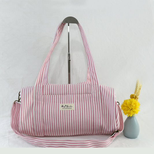 Bolso barrel de algodón rayas
